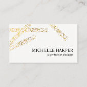 金ゴールド斑点ストライプ芸術的 名刺 (正面)