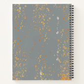 金ゴールド斑点トレンディー灰色一文字 ノートブック (裏面)