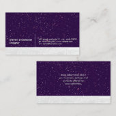 金ゴールド斑点 |ホワイトレザー 名刺 (正面/裏面)