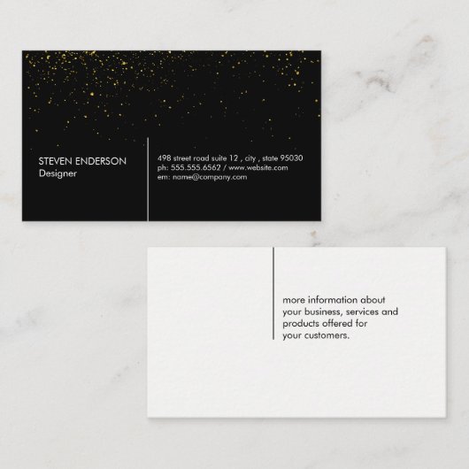 金ゴールド斑点 名刺 (正面/裏面)