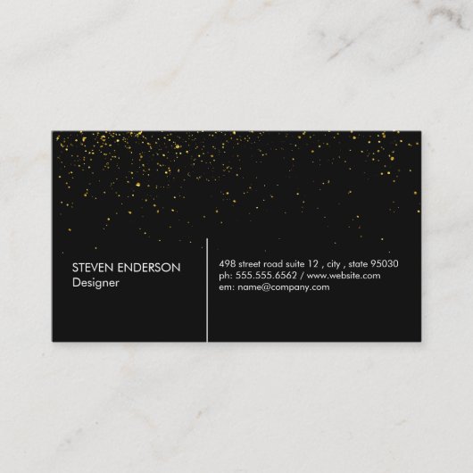 金ゴールド斑点 名刺 (正面)