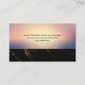 金ゴールド斑点 |黒い大理石トリム 名刺 (裏面)