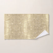 金ゴールド斑状効果 バスタオルセット (ハンドタオル)