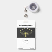 金ゴールド断面 バッジ (正面（伸縮クリップ）)