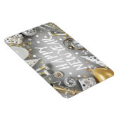 金ゴールド新年パーティー新年クリップアート金ゴールドパー マグネット (右側)