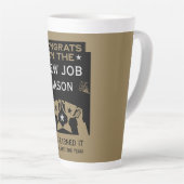 金ゴールド新職おめでとう カフェラテマグ (右アングル)