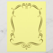 金ゴールド旋回フレームデザインスクラップブック紙 (正面)