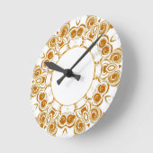 金ゴールド旋回時計 ラウンド壁時計 (傾斜)