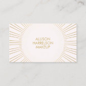 金ゴールド日が差すことオンピンクメイクアップアーティスト 名刺 (正面)