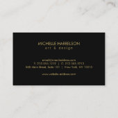 金ゴールド日が差すことオンホワイトフラワーズビジネスカード 名刺 (裏面)