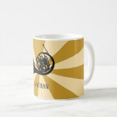 金ゴールド日が差すことフランスのホーンブラスミュージック楽器 コーヒーマグカップ (正面右)