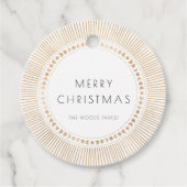 金ゴールド日が差すことフレームアートデコメリークリスマス フェイバータグ (正面)