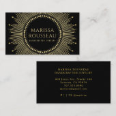 金ゴールド日が差すこと天測ジュエリー設計事業 名刺 (正面/裏面)