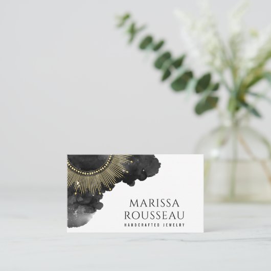 金ゴールド日が差すこと天測ジュエリー設計者 名刺 (スタンド正面)