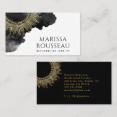 金ゴールド日が差すこと天測ジュエリー設計者 名刺 (正面/裏面)