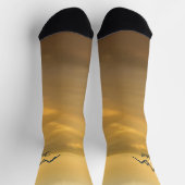 金ゴールド日の個人用山モノグラム ソックス (上部)