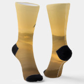 金ゴールド日の個人用山モノグラム ソックス (傾斜あり)