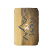 金ゴールド日の個人用山モノグラム バスマット (正面縦)