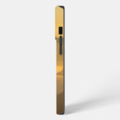 金ゴールド日の個人用山モノグラム iPhoneケース (左側面)