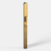 金ゴールド日の個人用山モノグラム iPhoneケース (右側面)