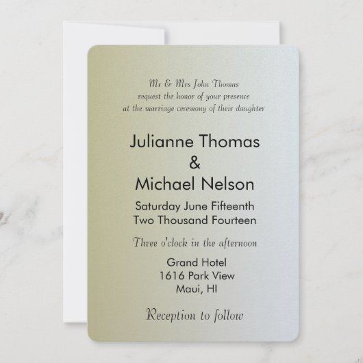 金ゴールド日の出 招待状 (正面)