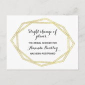 金ゴールド日付はがきの変更 ポストカード (正面)