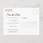 金ゴールド日付カレンダーのラブハートポストカードの保存 案内ポストカード (裏面)