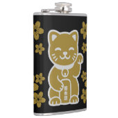 金ゴールド日本の招き猫 フラスク (右)