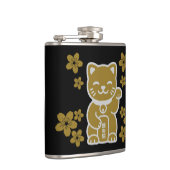 金ゴールド日本の招き猫 フラスク (右)