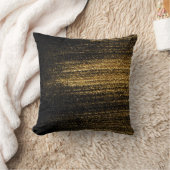 金ゴールド日除けブラック抽象芸術腰枕 クッション (ブランケット)