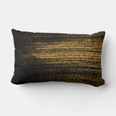 金ゴールド日除けブラック抽象芸術腰枕 ランバークッション (裏面)