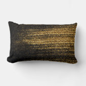 金ゴールド日除けブラック抽象芸術腰枕 ランバークッション (正面)