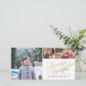 金ゴールド明メリーるいコラージュ3フォトカードホワイト シーズンカード (スタンド正面)