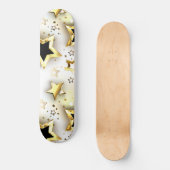 金ゴールド星とシームレス スケートボード (正面)