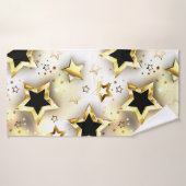 金ゴールド星とシームレス バスタオル (バスタオル)