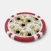 金ゴールド星とシームレス ポーカーチップ (シングル)