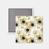 金ゴールド星とシームレス マグネット (正面/裏面)