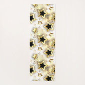 金ゴールド星とシームレス ヨガマット (裏面)