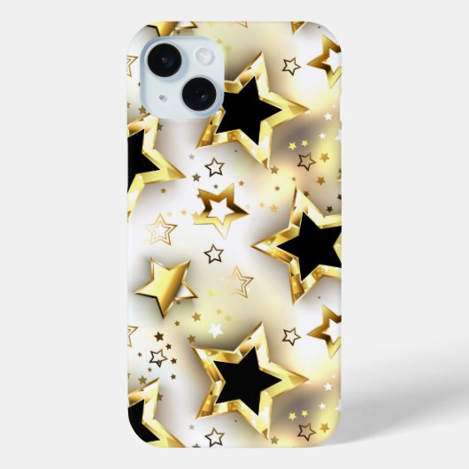 金ゴールド星とシームレス Case-Mate iPhoneケース (裏面)