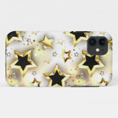 金ゴールド星とシームレス Case-Mate iPhoneケース (裏面(横))