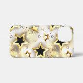 金ゴールド星とシームレス iPhoneケース (裏面横)