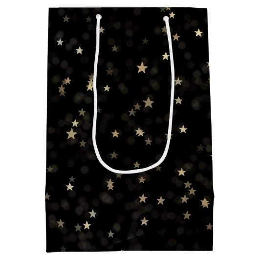 金ゴールド星とドット40thバースデーミディアム抱き枕 ミディアムペーパーバッグ (裏面)