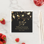 金ゴールド星と数 スタンダードカクテルナプキン (インサイチュ)