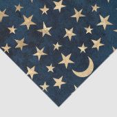 金ゴールド星と月の青いデコページ 薄葉紙 (詳細)