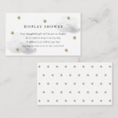 金ゴールド星と灰色の雲ディスプレイシャワー エンクロージャーカード (正面/裏面)