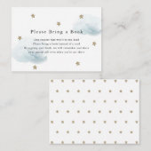 金ゴールド星と雲ブックカードを持って来て エンクロージャーカード (正面/裏面)