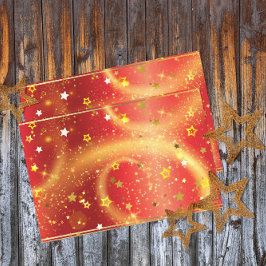 金ゴールド星はキラキラと赤の光 薄葉紙