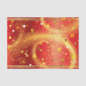 金ゴールド星はキラキラと赤の光 薄葉紙 (正面)