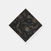 金ゴールド星コンステレーション銀河系パターン スタンダードカクテルナプキン (角)