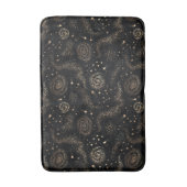 金ゴールド星コンステレーション銀河系パターン バスマット (正面縦)